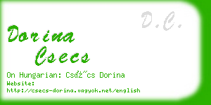 dorina csecs business card